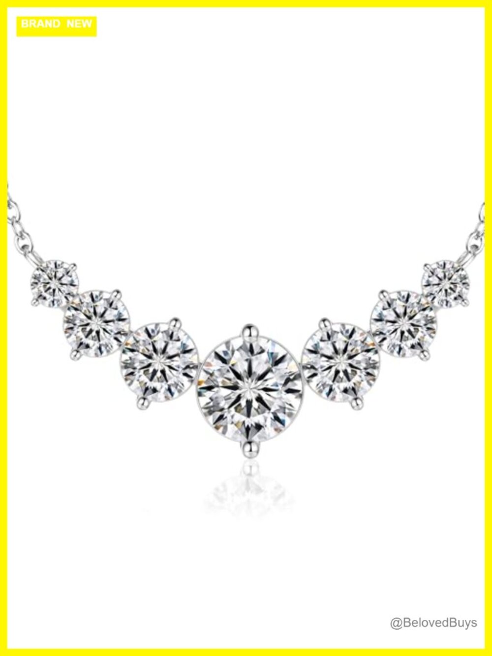 18K Gold Plated Sterling Silver Moissanite Necklace for Women Pendant